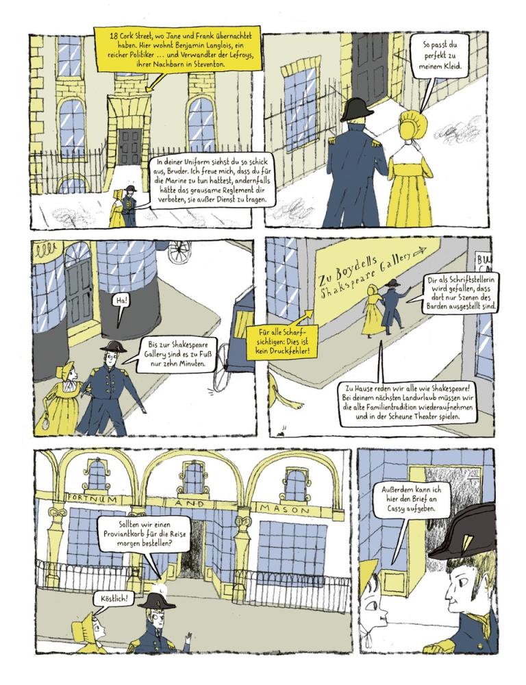 Janine Barchas: "Jane Austen: Ihr Leben als Graphic Novel", illustriert von Isabel Greenberg, Penguin, 2025