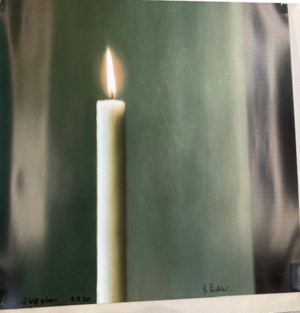Gerhard Richter Kunstdrucke basieren auf einer Fotografie des Ölgemäldes "Kerze, 1982"