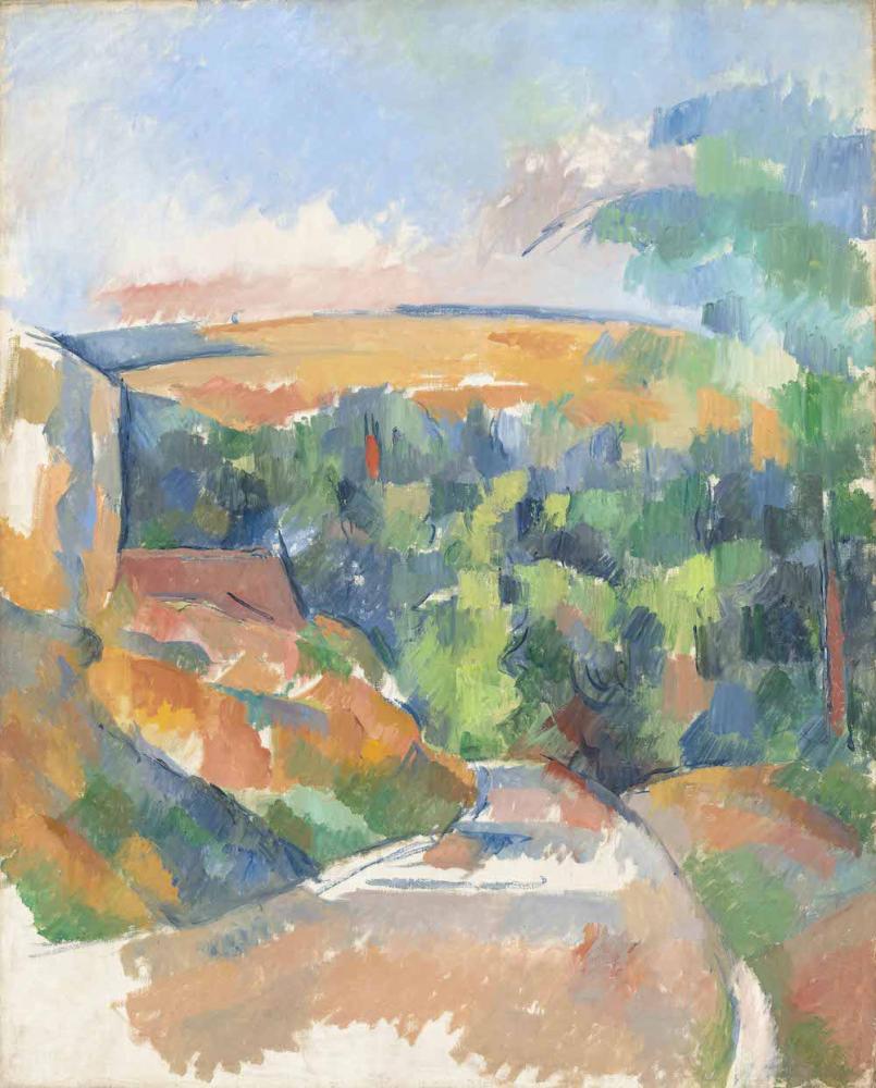 Paul Cézanne "La Route tournante (Matinée de printemps à Saint-Antonin)" (Straßenbiegung (Frühlingmorgen in Saint-Antonin)), 1900–1906