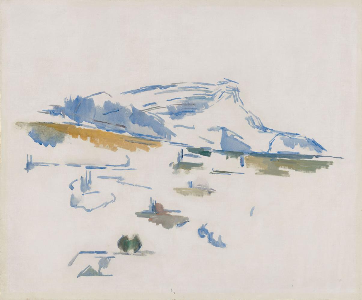 Paul Cézanne "La Montagne Sainte-Victoire vue des Lauves" (Die Montagne Sainte-Victoire, von Les Lauves aus gesehen), um 1904