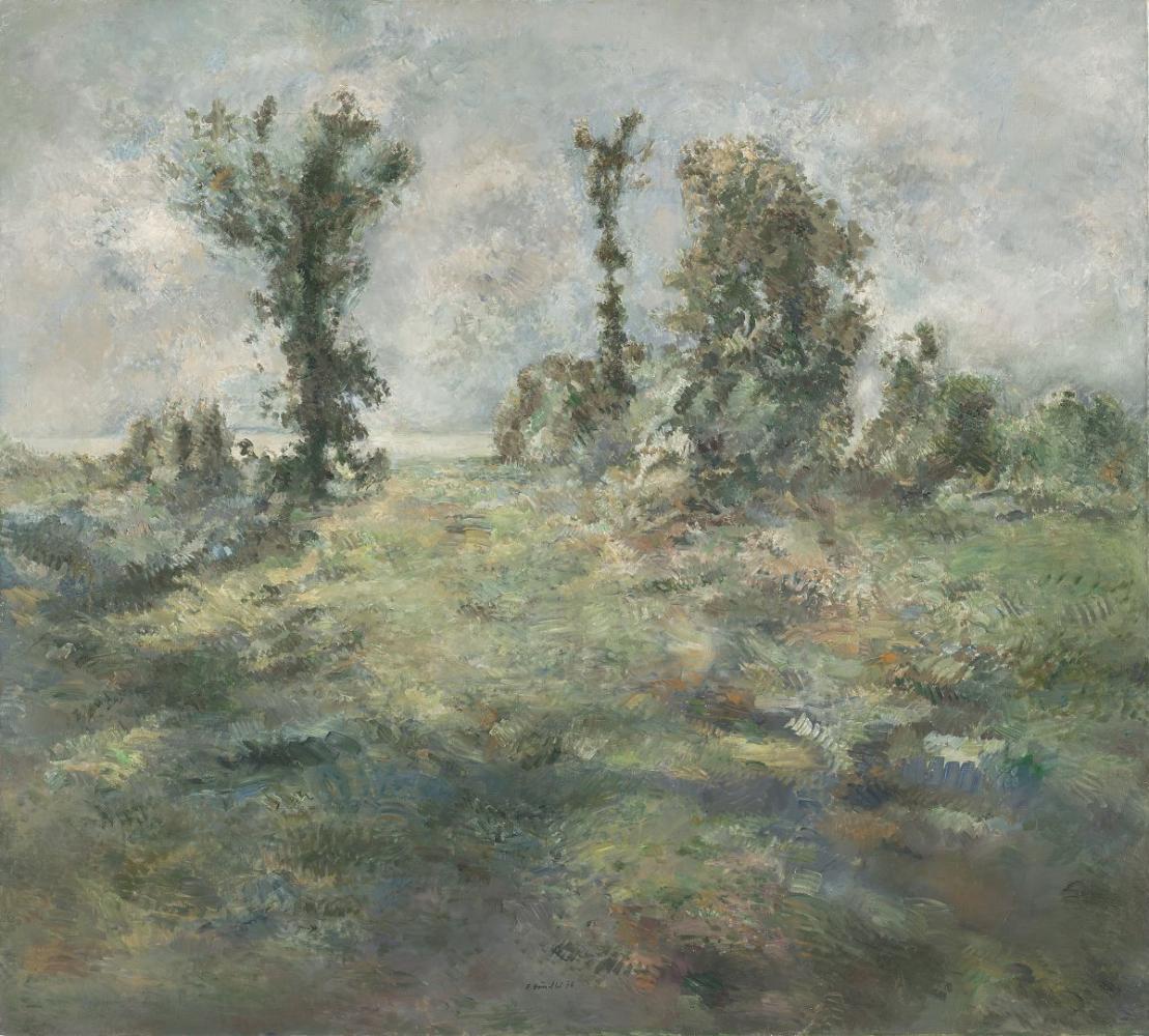 Galerie Schwind: Rolf Händler "Pappeln am Bodden", 1976