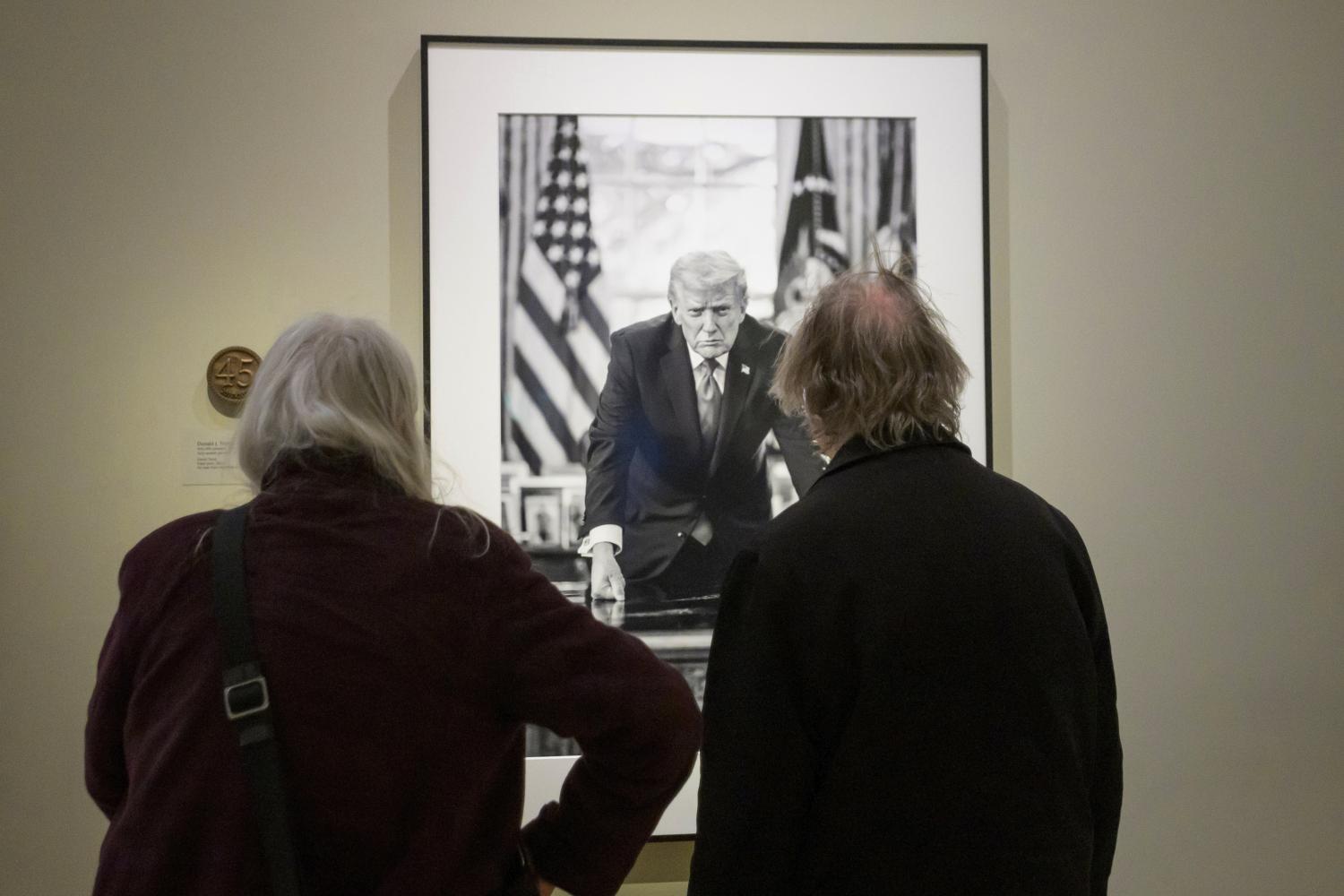 Foto von US-Präsident Donald Trump in der Ausstellung "American Presidents" in der National Portrait Gallery in Washington