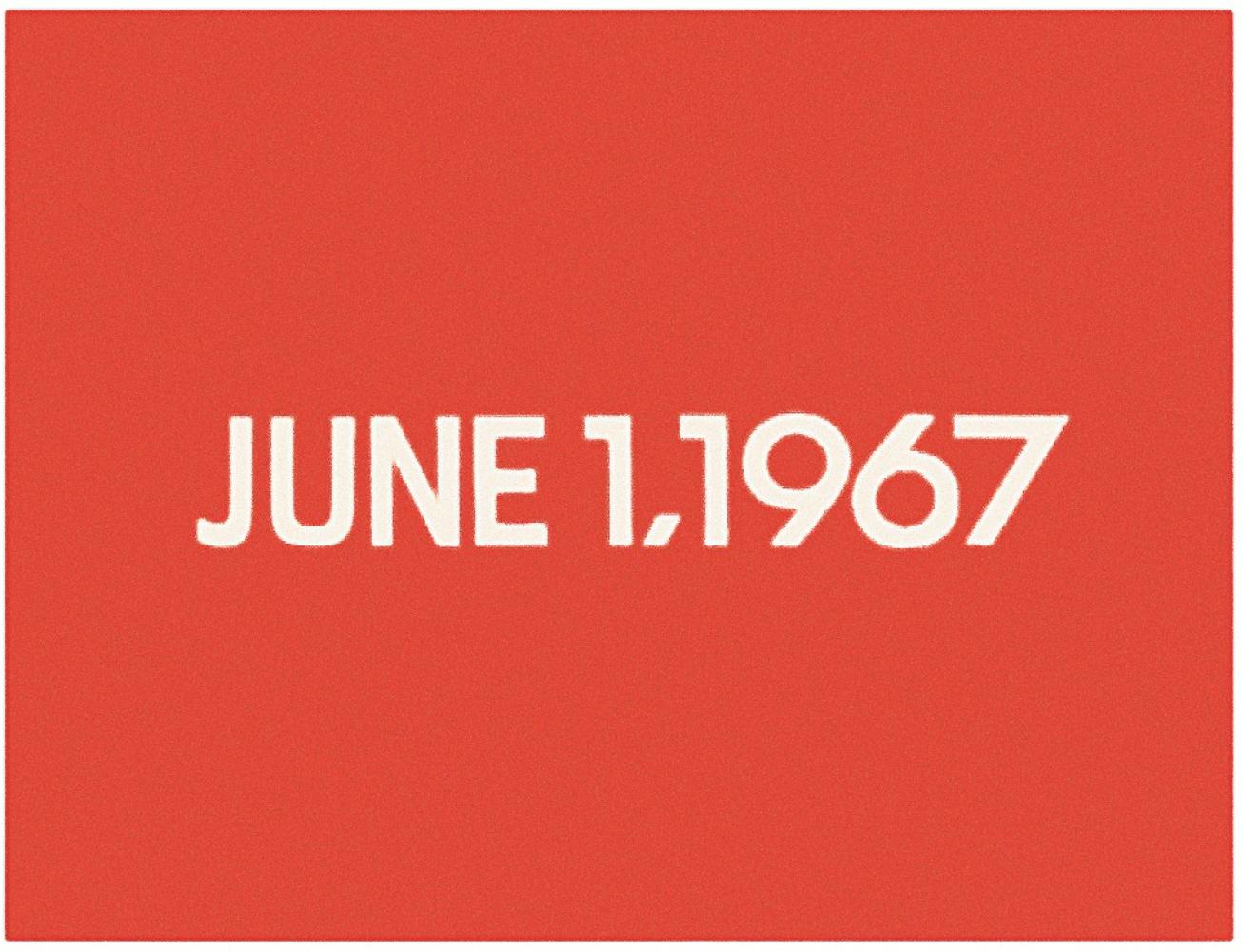 On Kawara "June 1, 1967", aus der Serie "Today", 1966-2013