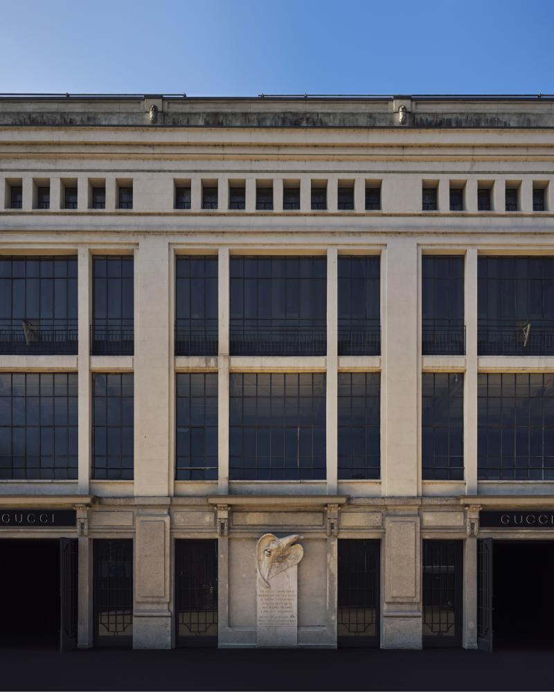 Die Jugendstil-Fassade des Palazzo delle Scintille, erbaut 1923