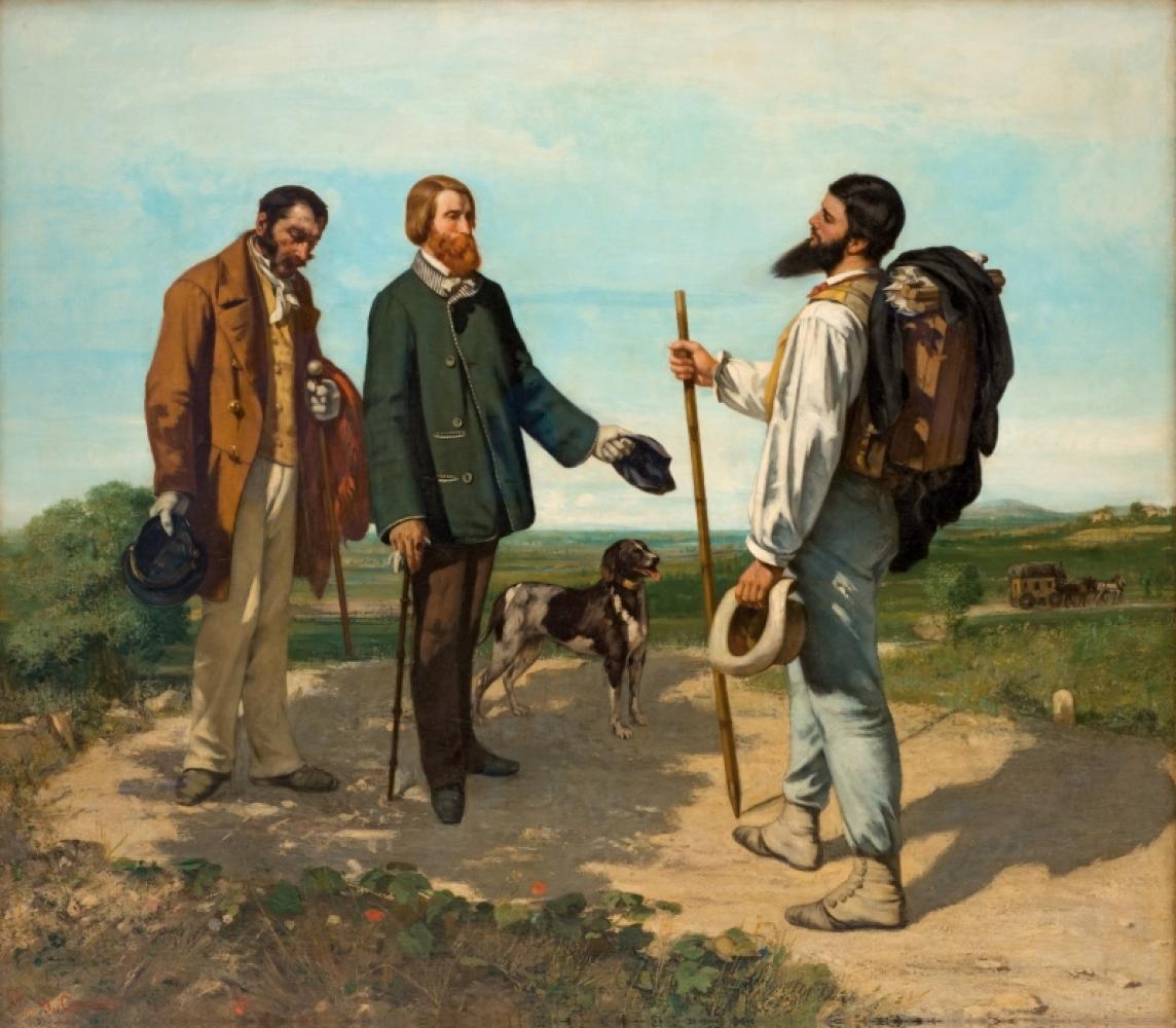 Gustave Courbet "Die Begegnung" oder "Bonjour Monsieur Courbet", 1854