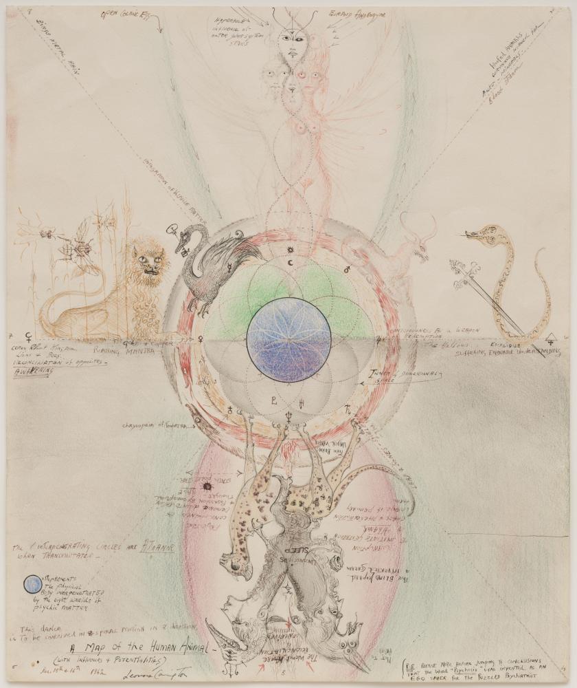 Leonora Carrington "A Map of the Human Animal", 1962
