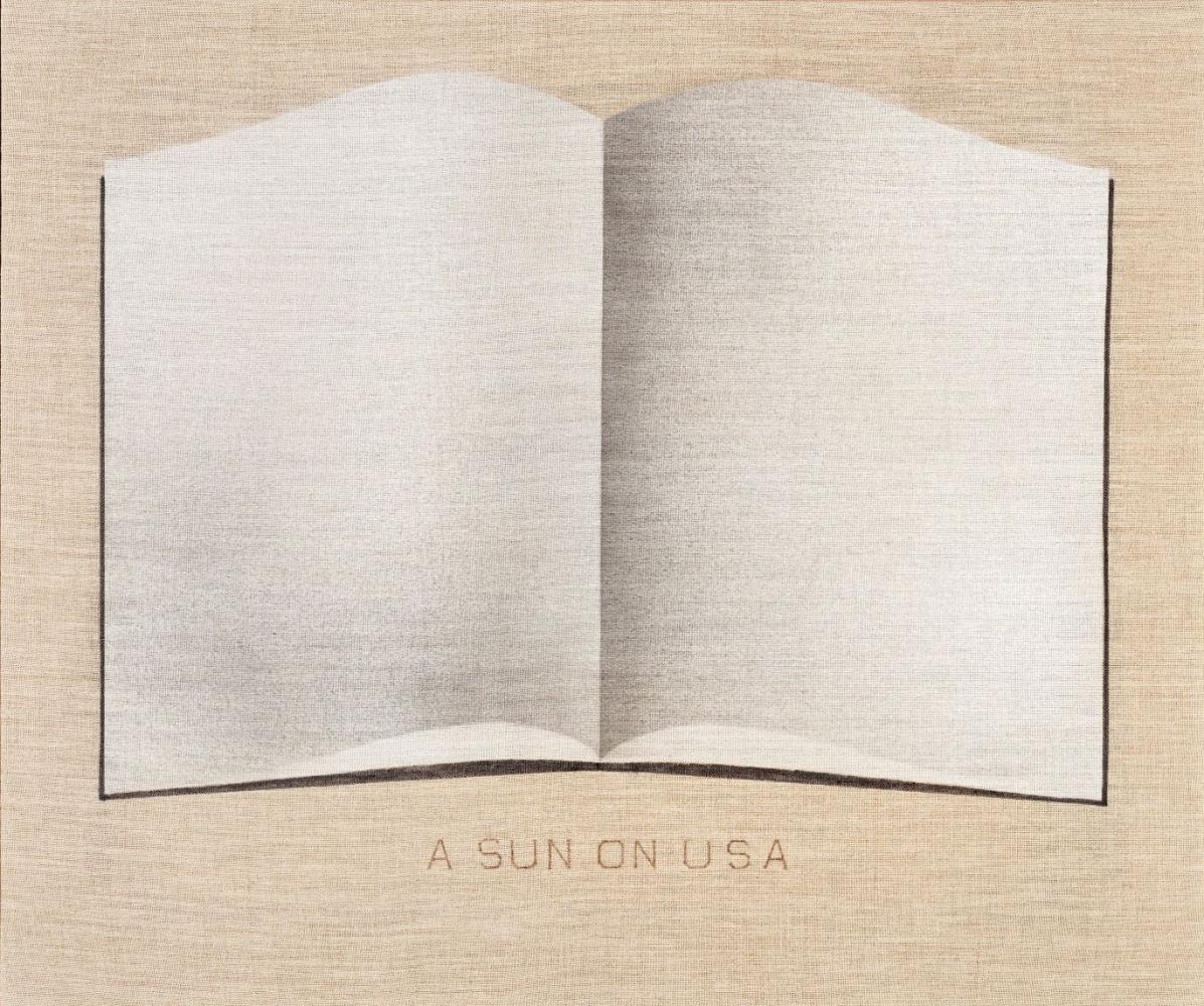 Ed Ruscha "A Sun On USA Open Book" 2002