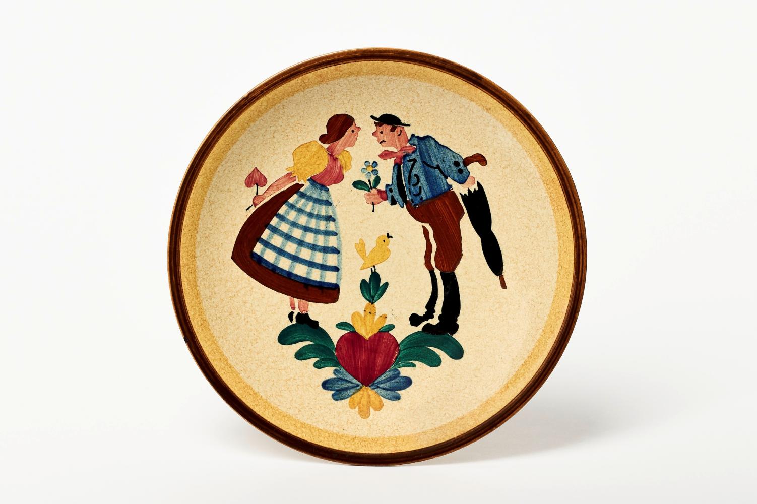 Villeroy & Boch, Zierteller "Kirmes", Dekorentwurf: Gustav Spoerri, Dresden, um 1936
